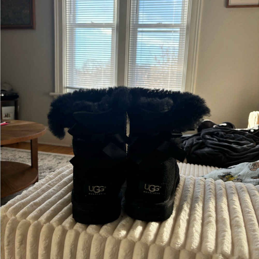 UGG Black Boots with Bows